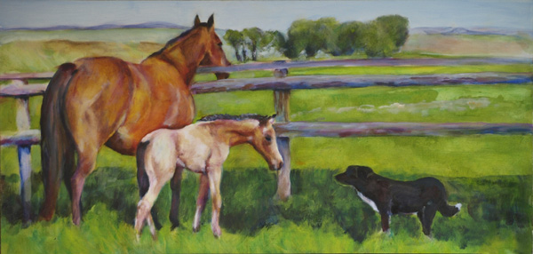 Painting by Karen Brenner - L4QH  Ranch